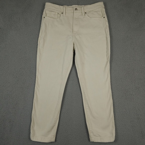 Good American Denim - Good American Jeans Womens 14 32 Cream Bone Good Classic High Rise Waist Stretch